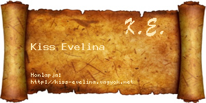 Kiss Evelina névjegykártya
